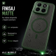 Husa pentru OPPO Reno 16 F, Matte, compatibila cu MagSafe, Protectie 360, Anti-Soc, Verde