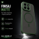 Husa pentru OPPO Reno 16 F, Matte, compatibila cu MagSafe, Protectie 360, Anti-Soc, Verde