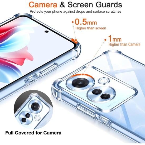Husa Anti soc, transparenta compatibila cu OPPO Reno11 F 5G