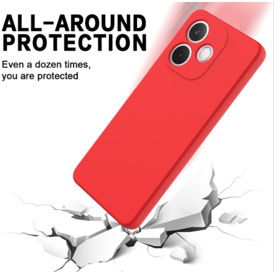 Husa Soft Touch, slim, ALC Mobile, anti soc, compatibila cu OPPO A5 Pro, Rosu Tpu