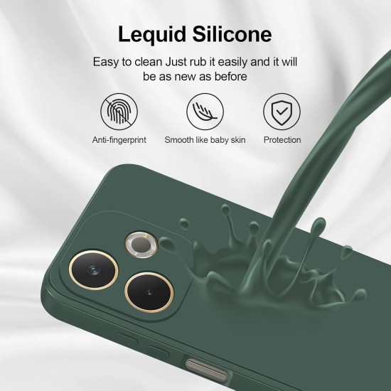 Husa Soft Touch, slim, ALC Mobile, anti soc, compatibila cu OPPO A5 Pro, Verde Inchis Tpu