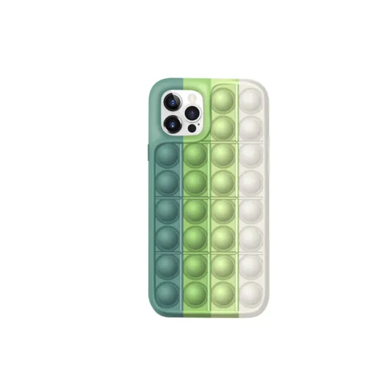 Husa de protectie POP IT compatibila cu IPhone 12 pro max , Verde/Gri Husa de protectie POP IT compatibila cu IPhone 12 pro max , Verde/Gri