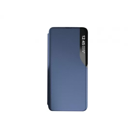 Ounce accumulate calorie Husa Flip din Piele compatibila cu Samsung Galaxy A20e, S-View, Smart  Stand, Albastru