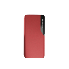 Husa Flip din Piele compatibila cu Samsung Galaxy A21s, S-View, Smart Stand, Rosu Husa Flip din Piele compatibila cu Samsung Galaxy A21s, S-View, Smart Stand, Rosu