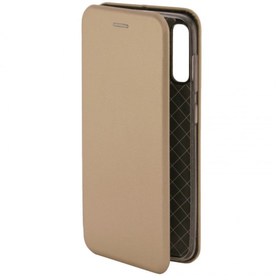 Husa Flip Cover Magnetic Pentru Samsung Galaxy A50, A505, Gold