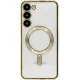 Husa pentru Samsung Galaxy S23 de 6,1 inci, ALC MOBILE, Husa pentru telefon mobil cu protectie pentru camera, compatibila cu husa de protectie MagSafe, husa transparenta, care nu se ingalbeneste, rezistenta la socuri, contur Gold Husa pentru Samsung Galaxy S23 de 6,1 inci, ALC MOBILE, Husa pentru telefon mobil cu protectie pentru camera, compatibila cu husa de protectie MagSafe, husa transparenta, care nu se ingalbeneste, rezistenta la socuri, contur Gold