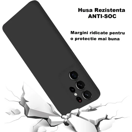 Husa Soft Touch, slim, ALC Mobile, anti soc, compatibila cu Samsung Galaxy S22 Ultra, Negru Tpu Husa Soft Touch, slim, ALC Mobile, anti soc, compatibila cu Samsung Galaxy S22 Ultra, Negru Tpu