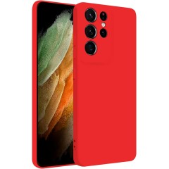 Husa Soft Touch, compatibila cu Samsung Galaxy S21 Ultra, Rosu Tpu Husa Soft Touch, compatibila cu Samsung Galaxy S21 Ultra, Rosu Tpu