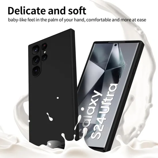 Husa Soft Touch, slim, anti soc, compatibila cu Samsung Galaxy S24 Ultra, Negru Tpu