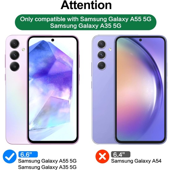 Folie sticla compatibila cu Samsung Galaxy A35 / A55 - Contur negru ALC