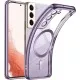 Husa pentru Samsung Galaxy S23 de 6,1 inci, ALC MOBILE, Husa pentru telefon mobil cu protectie pentru camera, compatibila cu husa de protectie MagSafe, husa transparenta, care nu se ingalbeneste, rezistenta la socuri, contur Mov