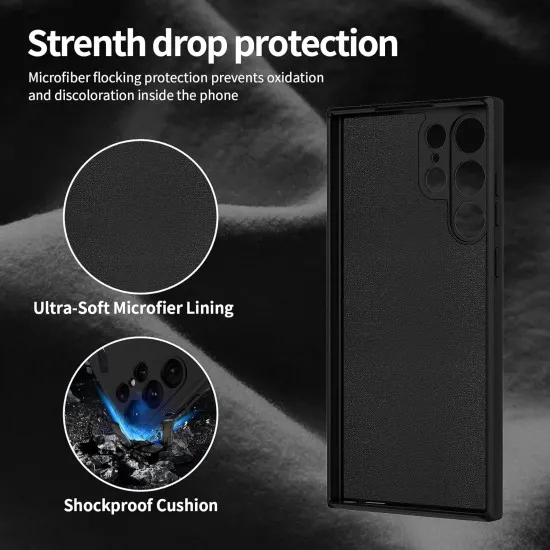 Husa Soft Touch, slim, anti soc, compatibila cu Samsung Galaxy S24 Ultra, Negru Tpu