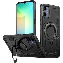 Husa military armour cu inel metalic, ALC MOBILE, compatibila cu Samsung Galaxy A07, Negru