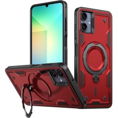 Husa military armour cu inel metalic, ALC MOBILE, compatibila cu Samsung Galaxy A07, Rosu