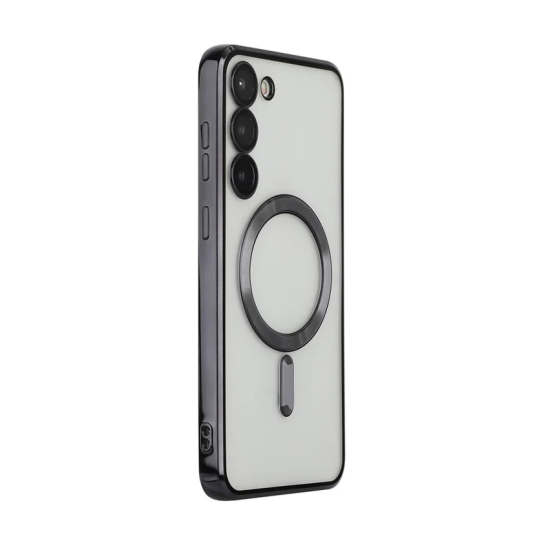 Husa compatibila cu Samsung Galaxy A05, ALC MOBILE, pentru telefon mobil cu protectie pentru camera, Tehnologie MagSafe, rezistenta la socuri, contur Negru