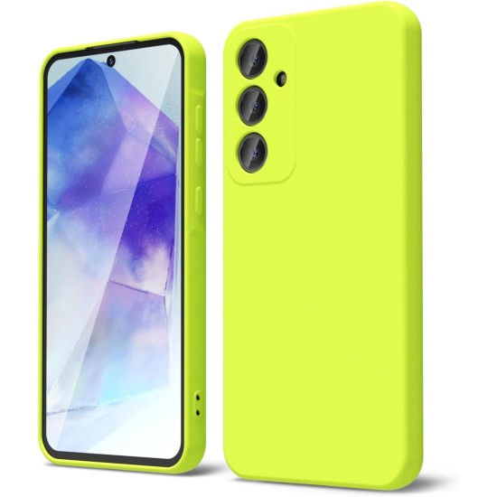 Husa Soft Touch, slim, ALC Mobile, anti soc, compatibila cu Samsung Galaxy A35, Verde Neon Tpu