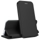 Pachet 2 in 1 – Folie Sticla Margine Neagra + Husa Flip Cover Negru, Compatibil cu Samsung Galaxy A56