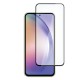 Pachet 2 in 1 – Folie Sticla Margine Neagra + Husa Flip Cover Negru, Compatibil cu Samsung Galaxy A56