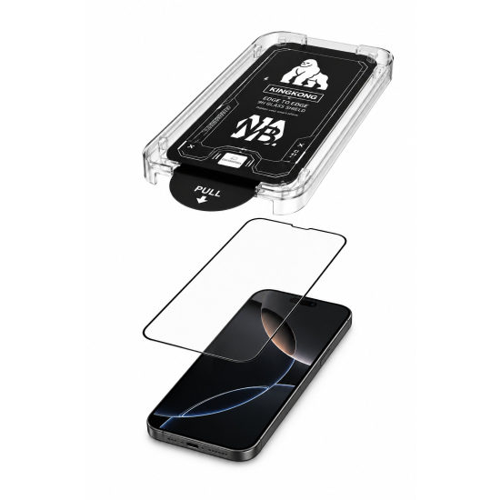 Folie Sticla pentru Samsung Galaxy A56, Full Glue, Aplicare Automata cu Aplicator Inclus, Anti-Zgarieturi, Negru