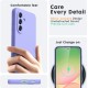 Pachet 2 in 1 – 2 Folii Sticla Margine Neagra + Husa Soft Touch Lila, Compatibil cu Samsung Galaxy A56