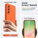 Pachet 2 in 1 – 2 Folii Sticla Margine Neagra + Husa Soft Touch Portocaliu, Compatibil cu Samsung Galaxy A56