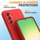 Pachet 2 in 1 – 2 Folii Sticla Margine Neagra + Husa Soft Touch Rosu, Compatibil cu Samsung Galaxy A56