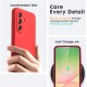 Pachet 2 in 1 – 2 Folii Sticla Margine Neagra + Husa Soft Touch Rosu, Compatibil cu Samsung Galaxy A56
