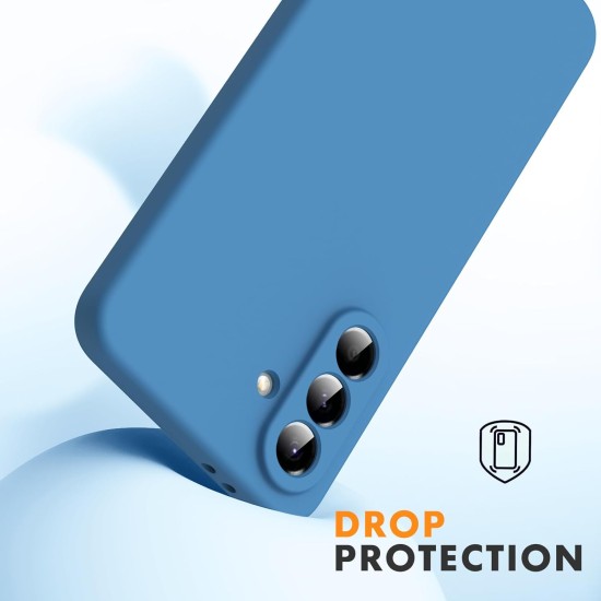 Pachet 2 in 1 – 2 Folii Sticla Margine Neagra + Husa Soft Touch Albastru, Compatibil cu Samsung Galaxy A56 Pachet 2 in 1 – 2 Folii Sticla Margine Neagra + Husa Soft Touch Albastru, Compatibil cu Samsung Galaxy A56