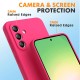 Pachet 2 in 1 – 2 Folii Sticla Margine Neagra + Husa Soft Touch Roz Aprins, Compatibil cu Samsung Galaxy A56