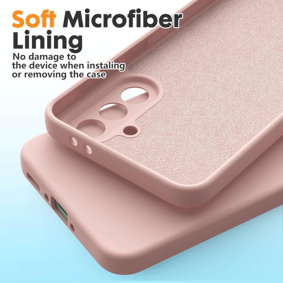 Pachet 2 in 1 – 2 Folii Sticla Margine Neagra + Husa Soft Touch Roz Pal, Compatibil cu Samsung Galaxy A56