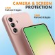 Pachet 2 in 1 – 2 Folii Sticla Margine Neagra + Husa Soft Touch Roz Pal, Compatibil cu Samsung Galaxy A56