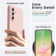 Pachet 2 in 1 – 2 Folii Sticla Margine Neagra + Husa Soft Touch Roz Pal, Compatibil cu Samsung Galaxy A56