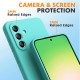 Pachet 2 in 1 – 2 Folii Sticla Margine Neagra + Husa Soft Touch Turqoise, Compatibil cu Samsung Galaxy A56