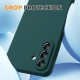 Pachet 2 in 1 – 2 Folii Sticla Margine Neagra + Husa Soft Touch Verde Inchis, Compatibil cu Samsung Galaxy A56