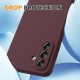 Pachet 2 in 1 – 2 Folii Sticla Margine Neagra + Husa Soft Touch Visiniu, Compatibil cu Samsung Galaxy A56