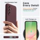 Pachet 2 in 1 – 2 Folii Sticla Margine Neagra + Husa Soft Touch Visiniu, Compatibil cu Samsung Galaxy A56