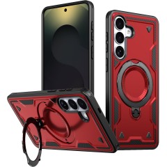 Husa military armour cu inel metalic, ALC MOBILE, compatibila cu Samsung Galaxy S26, Rosu