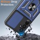 Husa antisoc compatibila cu Samsung Galaxy S26 Plus, design Armour, protectie camera cu clapa glisanta, Albastru