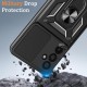 Husa antisoc compatibila cu Samsung Galaxy S26, design Armour, protectie camera cu clapa glisanta, Negru