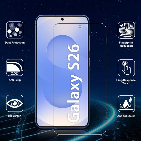 Folie sticla compatibila cu Samsung Galaxy S26 - Contur negru ALC