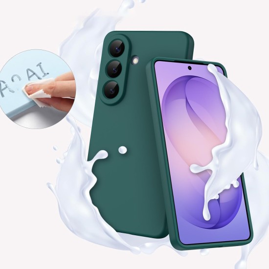 Husa Soft Touch, slim, ALC Mobile, anti soc, compatibila cu Samsung Galaxy S26, Verde inchis Tpu