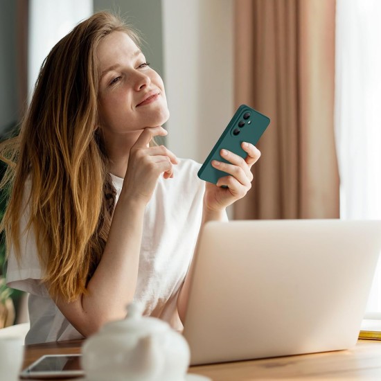 Husa Soft Touch, slim, ALC Mobile, anti soc, compatibila cu Samsung Galaxy S26, Verde inchis Tpu