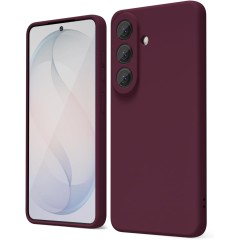 Husa Soft Touch Slim ALC Mobile, TPU, Anti-Soc, Protectie Camera, Compatibila cu Samsung Galaxy S26, Visiniu