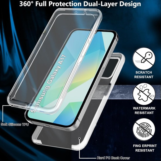 Husa 360 compatibila cu Samsung Galaxy A17 - V2 Transparent fata si spate Husa 360 compatibila cu Samsung Galaxy A17 - V2 Transparent fata si spate