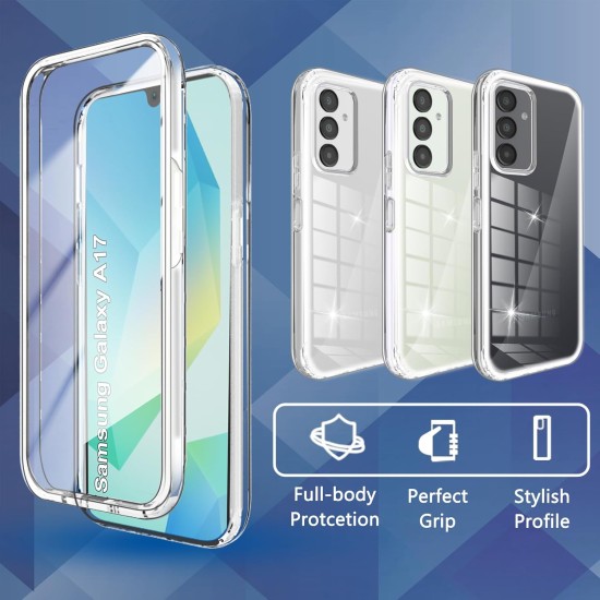 Husa 360 compatibila cu Samsung Galaxy A17 - V2 Transparent fata si spate Husa 360 compatibila cu Samsung Galaxy A17 - V2 Transparent fata si spate