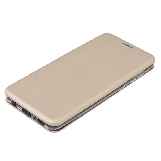 Husa Flip cover magnetic pentru Samsung Galaxy A21s, A217F Gold