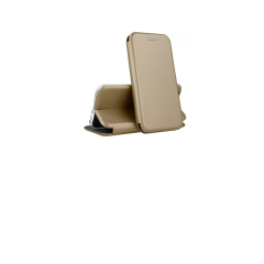 Husa Flip cover magnetic compatibila cu Samsung Galaxy A22 4G/LTE, Gold