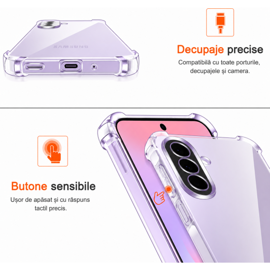 Husa Anti soc, transparenta compatibila cu Samsung Galaxy A27
