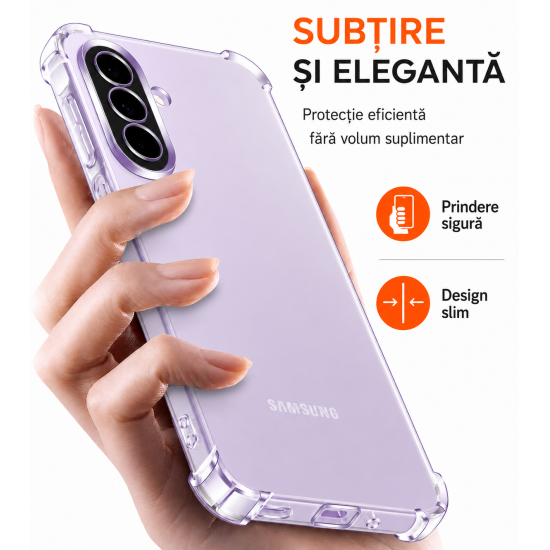 Husa Anti soc, transparenta compatibila cu Samsung Galaxy A27