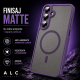 Husa pentru Samsung Galaxy A27, Matte MagSafe, Protectie 360, Anti-Soc, Protectie Camera, Mov